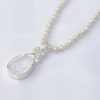 Crystal-Faceted-Teardrop-Necklace-Silver-Pearl