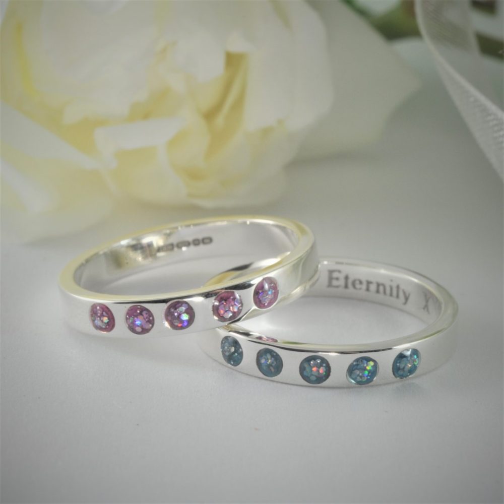 Crystallure-Eternity-Ring-5-stones-3mm-Silver