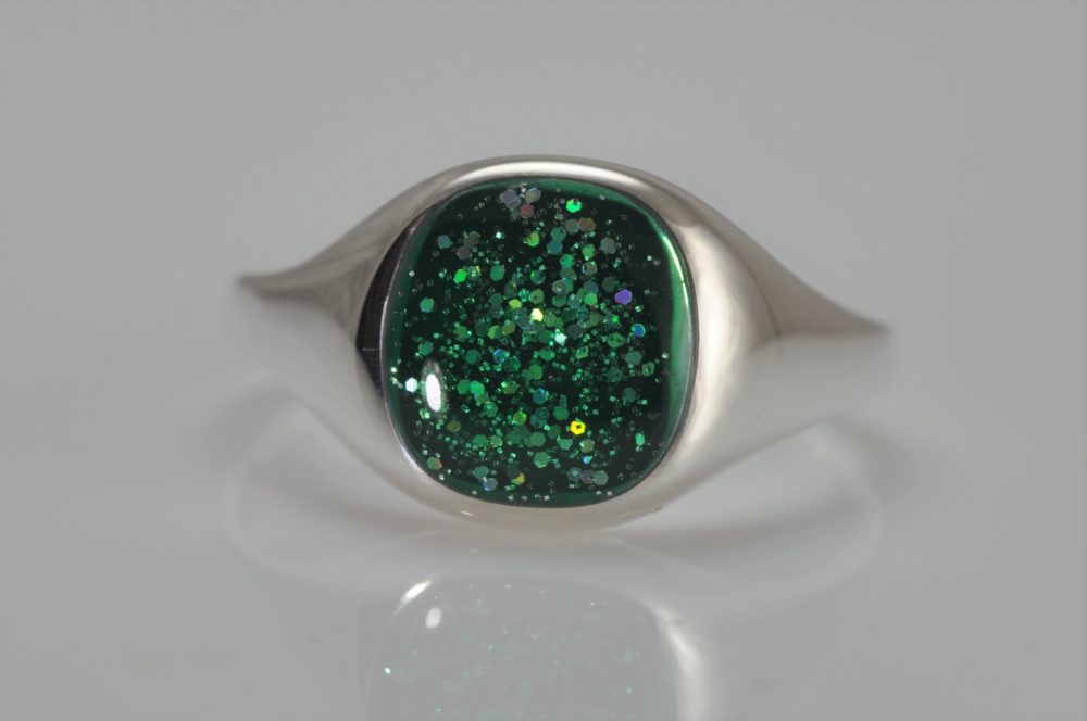 Crystallure-Signet-Ring-Silver-Green
