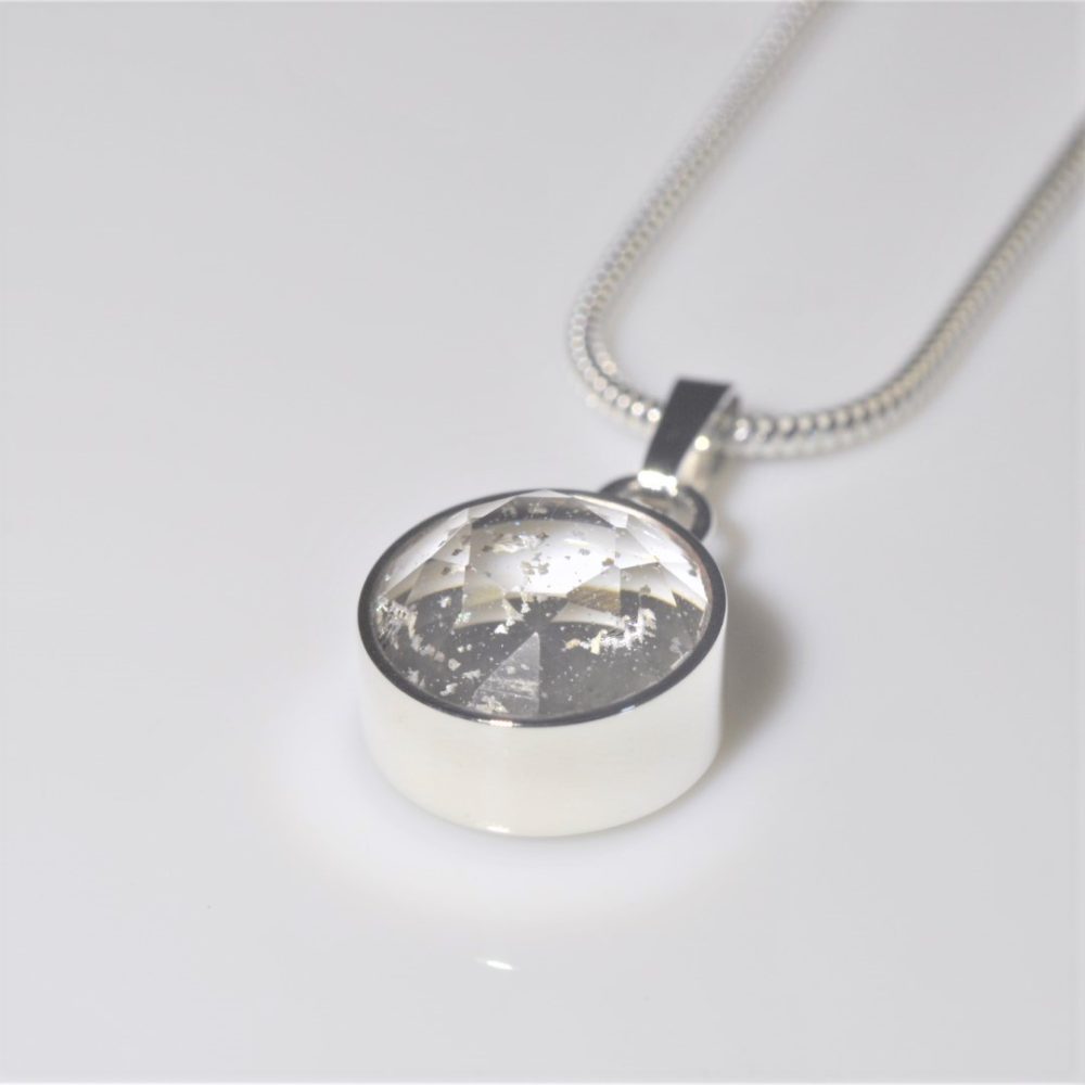 Crystal-Faceted-Round-Necklace-Silver-Clear-square